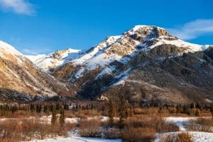 besneeuwde bergen talkeetna alaska landschap
