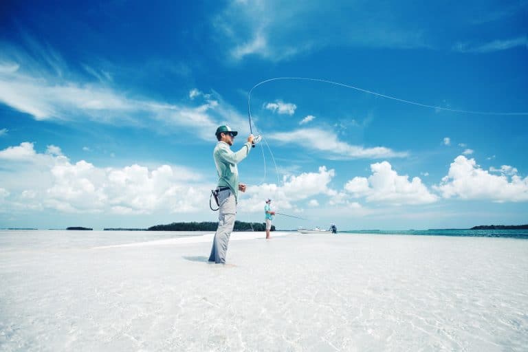 Vissers op zandbank Florida Keys