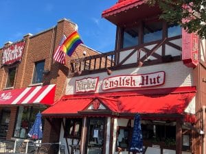 Nicks English Hut restaurant in Bloomington, Indiana.