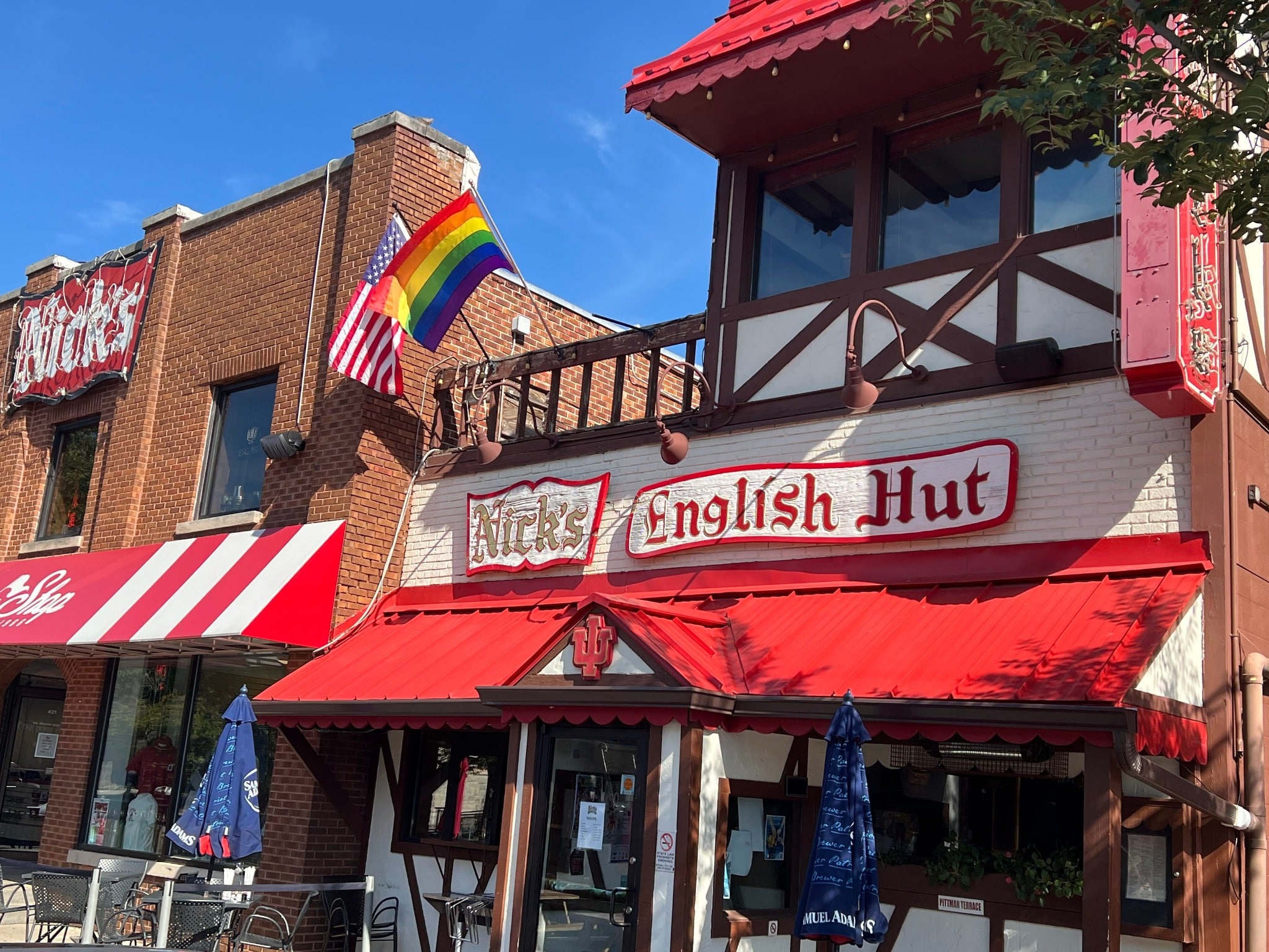 Nicks English Hut restaurant in Bloomington, Indiana.