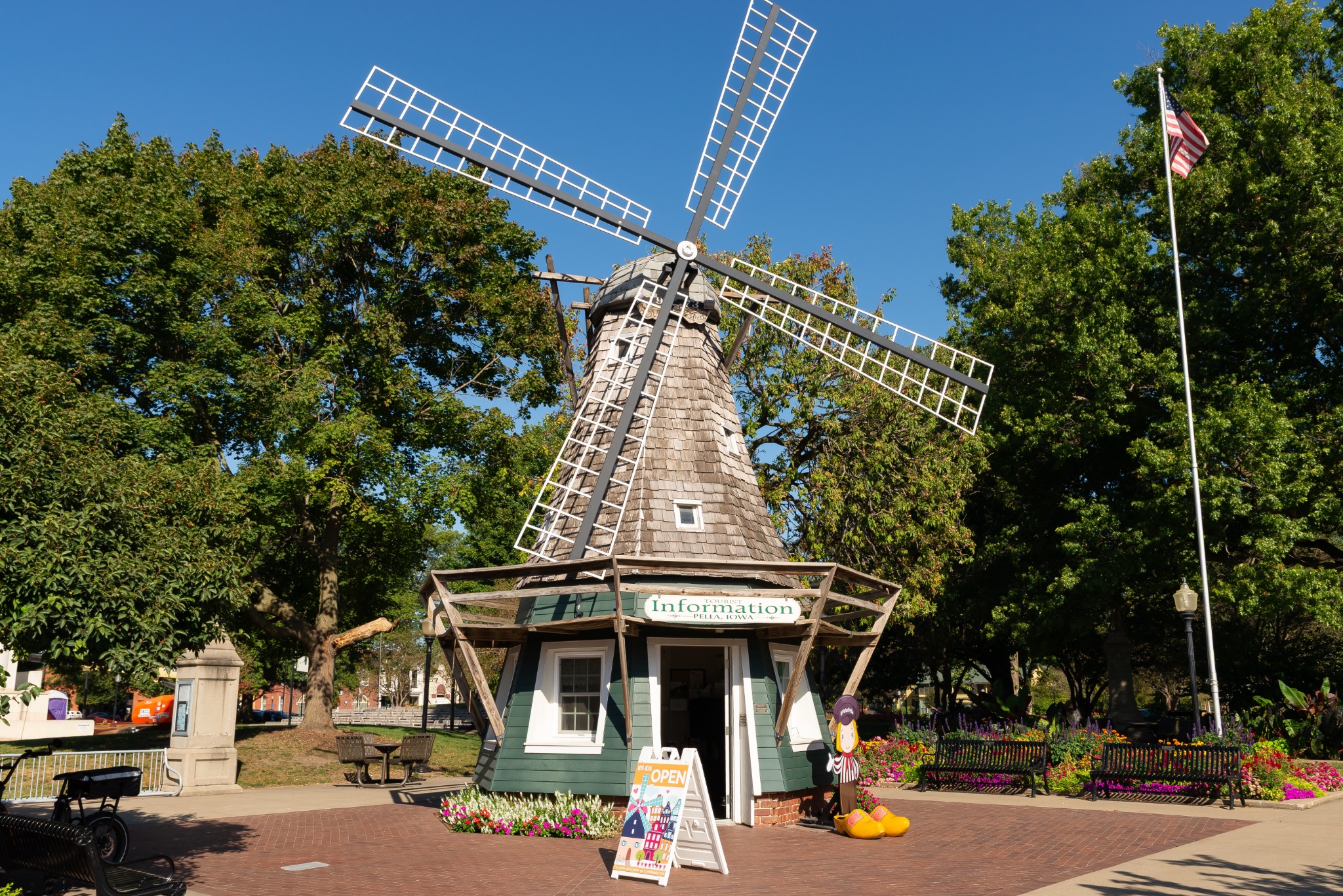 Windmolen en bezoekerscentrum in Pella, Iowa