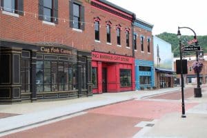 Centrum van Pikeville tijdens autorondreis Kentucky