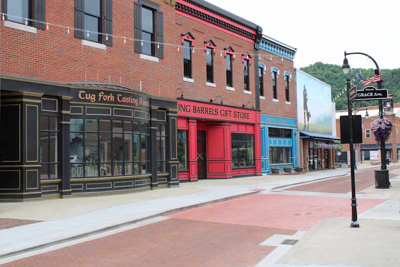 Centrum van Pikeville tijdens autorondreis Kentucky