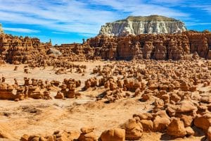 Hoodoos en rotsformaties in Goblin Valley bij Green River