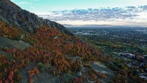 Herfstkleuren in de Wasatch Mountains bij Ogden in Utah