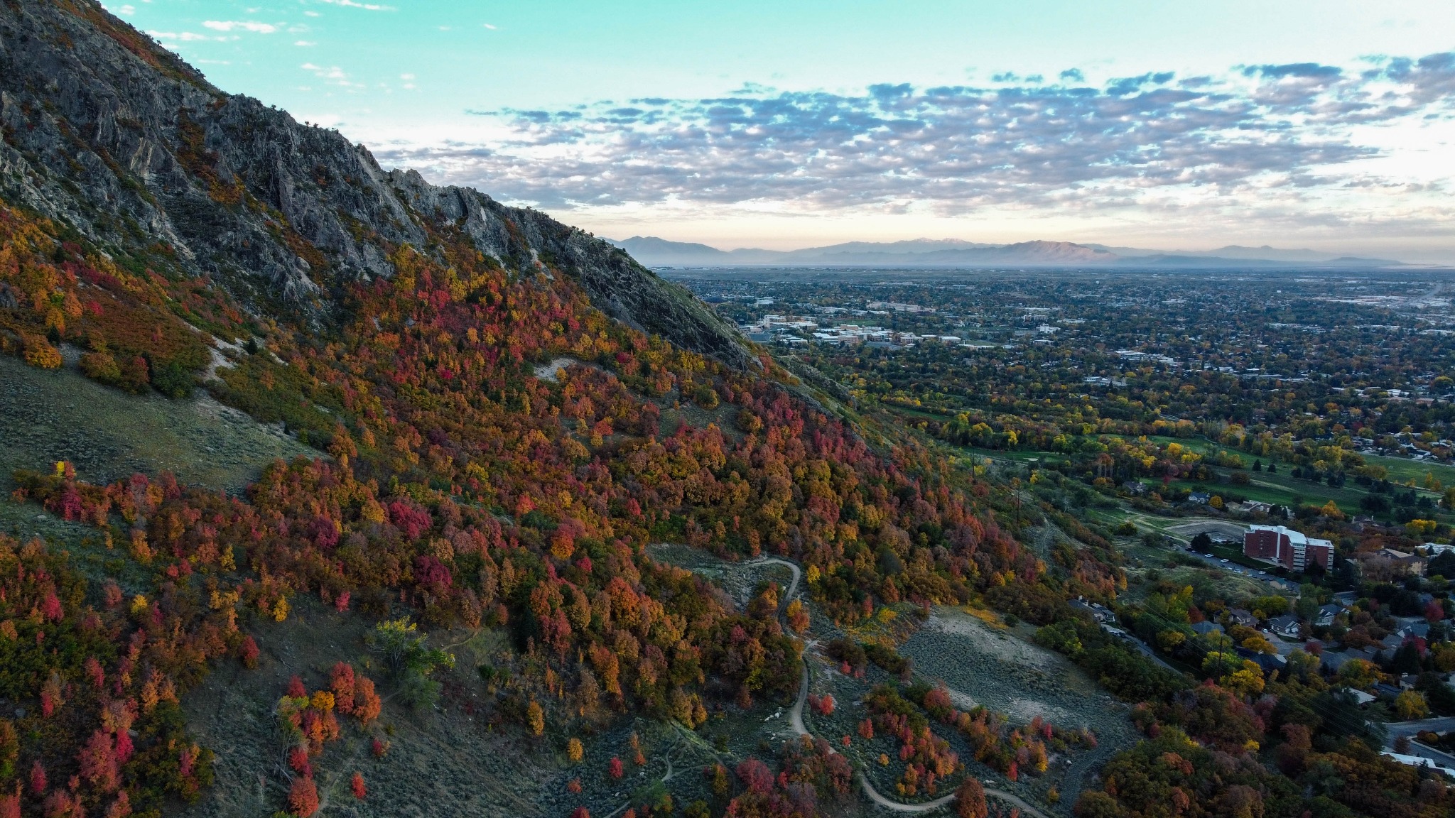 Herfstkleuren in de Wasatch Mountains bij Ogden in Utah